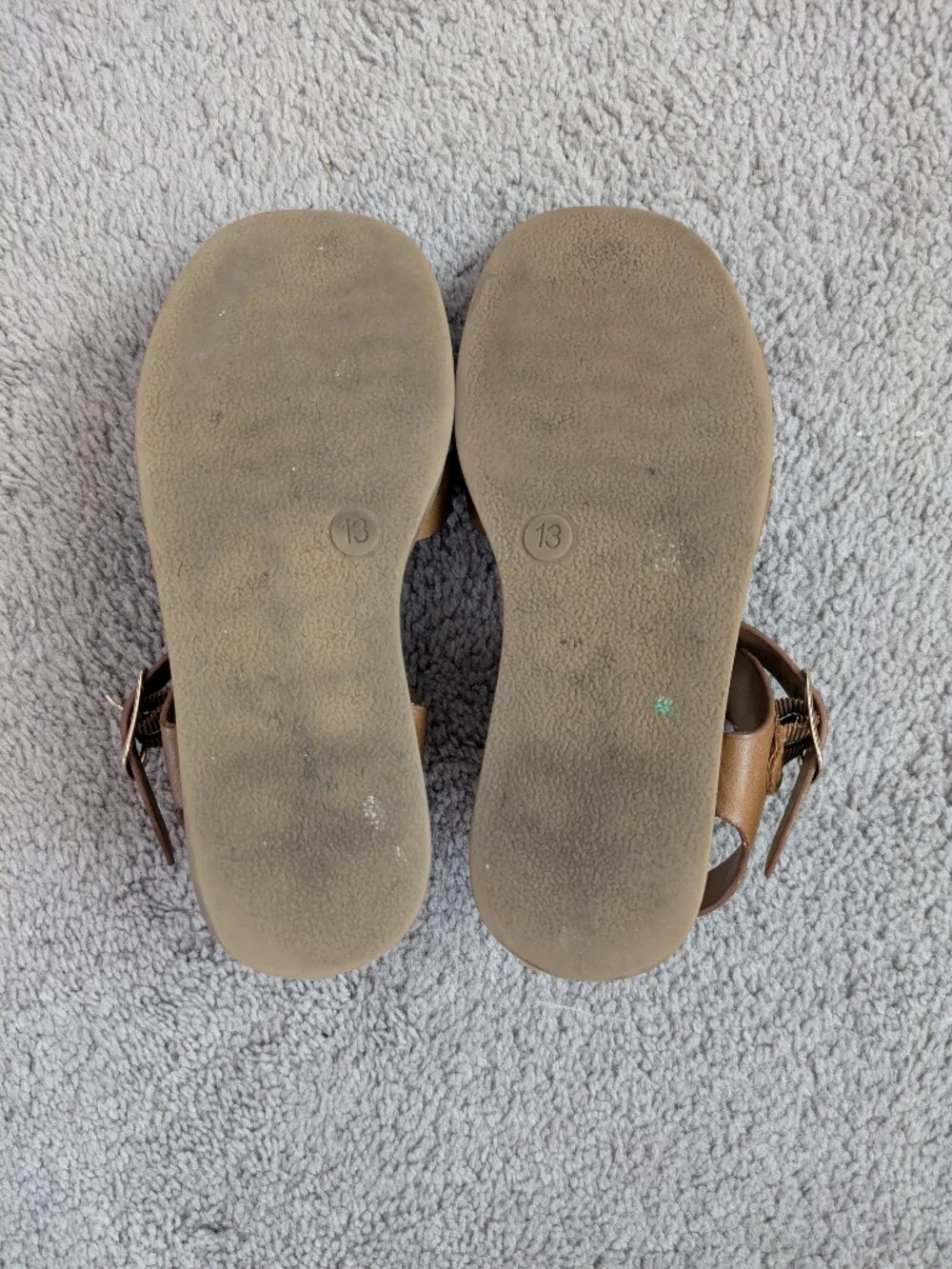 Cat & Jack Toddler Brown Double-Buckle Sandals